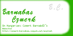 barnabas czmerk business card